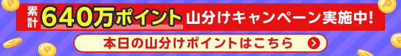 総額460万ポイント山分けキャンペーン実施中！ 本日の山分けポイントはこちら